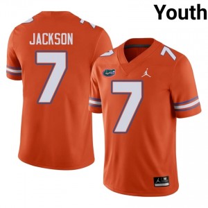 #7 Amir Jackson Florida Gators Orange Jersey | Authentic Embroidery Youth Player Football Gear 74828457
