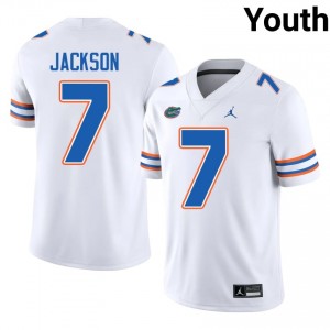 Gators Amir Jackson #7 White Jersey | Premium Swen NCAA Football Youth Apparel 19440574