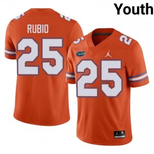 #25 Anthony Rubio Florida Gators Orange Jersey | Alumni Embroidery Youth Player Football Gear 36910146