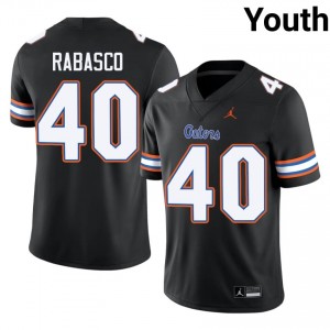 Black Brandon Rabasco #40 Florida Gators Jersey | Youth High School Football Moisture Wicking Stitched 48830362