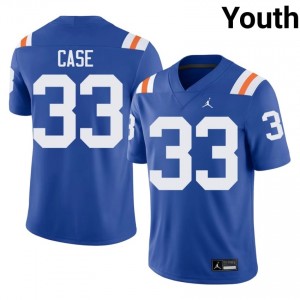 Durable Brian Case #33 Gators Royal Alternate Jersey | Youth University Football Swen Fan Gear 10944640