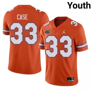 #33 Brian Case Florida Orange Jersey | Classic Embroidery Youth Player Football Gear 84948038