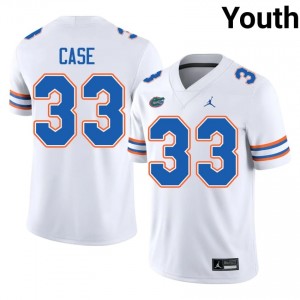 Gators Brian Case #33 White Jersey | Pro Cut Stitch NCAA Football Youth Apparel 68717758