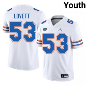 Gators Bryce Lovett #53 White Jersey | Genuine Stitch NCAA Football Youth Apparel 38886861