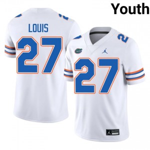 Gators Byron Louis #27 White Jersey | Premium Swen NCAA Football Youth Apparel 74175207