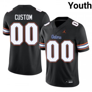 Black Custom #00 Florida Gators Jersey | Youth High School Football Moisture Wicking Stitched 20834305