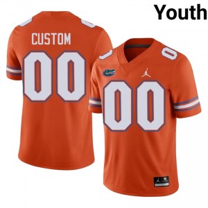 #00 Custom Florida Orange Jersey | Classic Embroidery Youth Player Football Gear 13285695