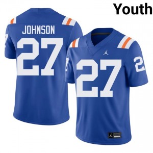Durable Dijon Johnson #27 Gators Royal Alternate Jersey | Youth University Football Swen Fan Gear 21018889