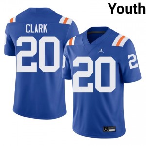 Top-Tier Duke Clark #20 Gators Royal Alternate Jersey | Youth University Football Swen Fan Gear 60082787