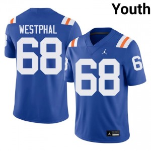 Durable Fletcher Westphal #68 Gators Royal Alternate Jersey | Youth University Football Swen Fan Gear 31137383