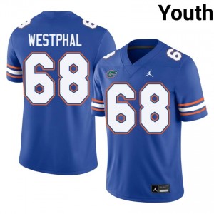 Fletcher Westphal #68 UF Gators Jersey | Exclusive Royal College Football Youth Stitched 43485705