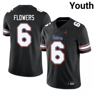 Black J'Vari Flowers #6 UF Gators Jersey | Youth High School Football Fresh Stitched 67786117