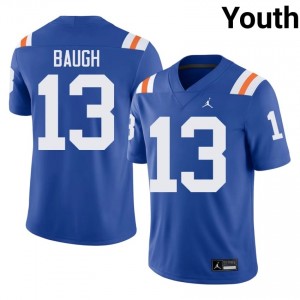 Officially Licensed Jadan Baugh #13 Gators Royal Alternate Jersey | Youth University Football Stitch Fan Gear 99240509