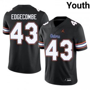 Black Jaden Edgecombe #43 UF Gators Jersey | Youth High School Football Fresh Stitched 51187445