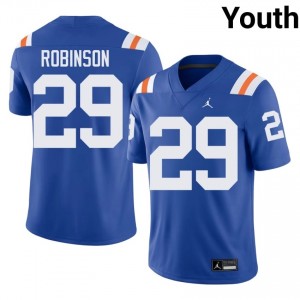 Top-Tier Jaden Robinson #29 Gators Royal Alternate Jersey | Youth University Football Swen Fan Gear 69190296
