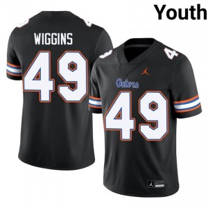 Black Jalen Wiggins #49 UF Gators Jersey | Youth High School Football Fresh Stitched 77344279