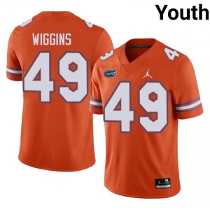 #49 Jalen Wiggins Florida Gators Orange Jersey | Alumni Embroidery Youth Player Football Gear 44671094