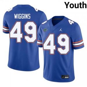 Jalen Wiggins #49 Florida Gators Jersey | Iconic Royal College Football Youth Stitched 31243852