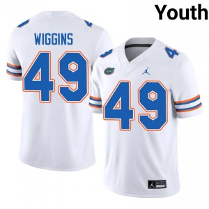 Gators Jalen Wiggins #49 White Jersey | Essential Swen NCAA Football Youth Apparel 52166160