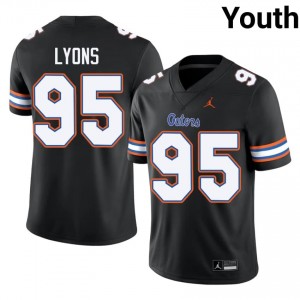 Black Jamari Lyons #95 Florida Gators Jersey | Youth High School Football Licensed Stitched 44509641