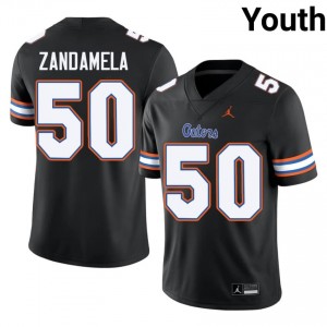 Black Jason Zandamela #50 Florida Gators Jersey | Youth High School Football Moisture Wicking Stitched 71107796