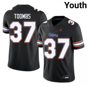 Black Javion Toombs #37 UF Gators Jersey | Youth High School Football Fresh Stitched 36785542