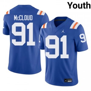 Durable Jeramiah McCloud #91 Gators Royal Alternate Jersey | Youth University Football Swen Fan Gear 26751295