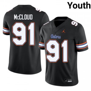 Black Jeramiah McCloud #91 Florida Gators Jersey | Youth High School Football Moisture Wicking Stitched 95007040
