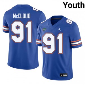 Jeramiah McCloud #91 UF Gators Jersey | Exclusive Royal College Football Youth Stitched 44161674