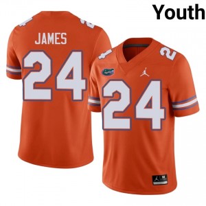 #24 Kamran James Florida Gators Orange Jersey | Authentic Embroidery Youth Player Football Gear 90963556