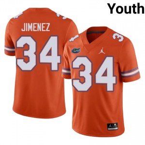 #34 Kelvin Jimenez Florida Gators Orange Jersey | Authentic Embroidery Youth Player Football Gear 85876808