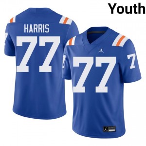 Durable Knijeah Harris #77 Gators Royal Alternate Jersey | Youth University Football Swen Fan Gear 30020400