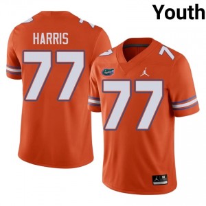 #77 Knijeah Harris Florida Orange Jersey | Classic Embroidery Youth Player Football Gear 51351544