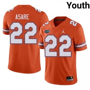 #22 Kofi Asare Florida Gators Orange Jersey | Alumni Embroidery Youth Player Football Gear 12626126