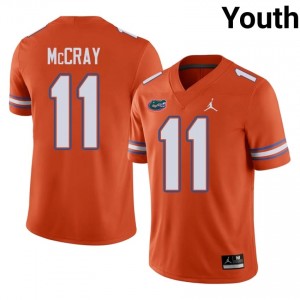 #11 LJ McCray Florida Gators Orange Jersey | Authentic Embroidery Youth Player Football Gear 61025913