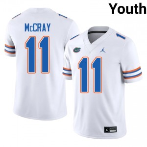 Gators LJ McCray #11 White Jersey | Premium Swen NCAA Football Youth Apparel 30712152