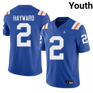 Officially Licensed Lagonza Hayward #2 Gators Royal Alternate Jersey | Youth University Football Stitch Fan Gear 24507067