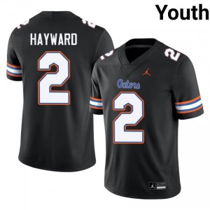 Black Lagonza Hayward #2 UF Gators Jersey | Youth High School Football Fresh Stitched 82882499