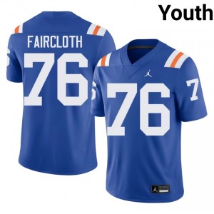 Officially Licensed Mark Faircloth #76 Gators Royal Alternate Jersey | Youth University Football Stitch Fan Gear 23214816