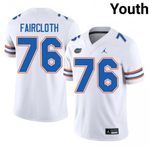 Gators Mark Faircloth #76 White Jersey | Essential Swen NCAA Football Youth Apparel 79576303