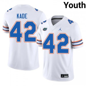 Gators Matthew Kade #42 White Jersey | Premium Swen NCAA Football Youth Apparel 84852726