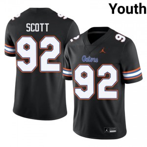 Black Sebastian Scott #92 UF Gators Jersey | Youth High School Football Limited Stitched 52847197