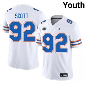 Gators Sebastian Scott #92 White Jersey | Premium Swen NCAA Football Youth Apparel 47546474