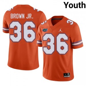 #36 Vincent Brown Jr. Florida Orange Jersey | Elite Embroidery Youth Player Football Gear 68340124