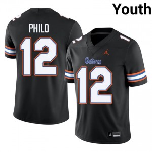 Black Aaron Philo #12 UF Gators Jersey | Youth High School Football Fresh Stitched 16464980