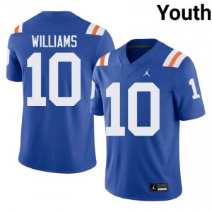 Durable Aaron Williams #10 Gators Royal Alternate Jersey | Youth University Football Swen Fan Gear 97983304