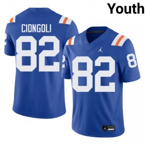 Durable Ace Ciongoli #82 Gators Royal Alternate Jersey | Youth University Football Swen Fan Gear 13360144