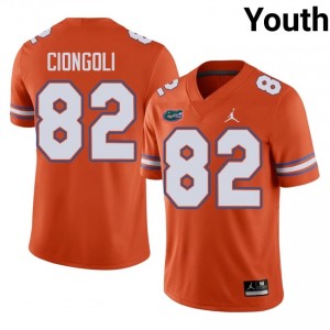 #82 Ace Ciongoli Florida Orange Jersey | Classic Embroidery Youth Player Football Gear 48673989