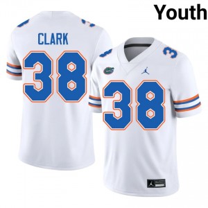 Gators Alec Clark #38 White Jersey | Premium Swen NCAA Football Youth Apparel 87585447
