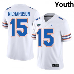 Gators Anthony Richardson #15 White Jersey | Essential Swen NCAA Football Youth Apparel 89408904